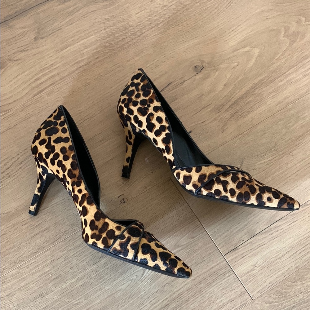 Nine West Brown and Black Leopard Print Heels